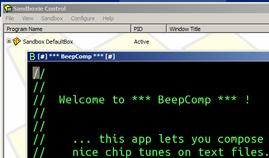 BeepComp fixed for Sandboxie